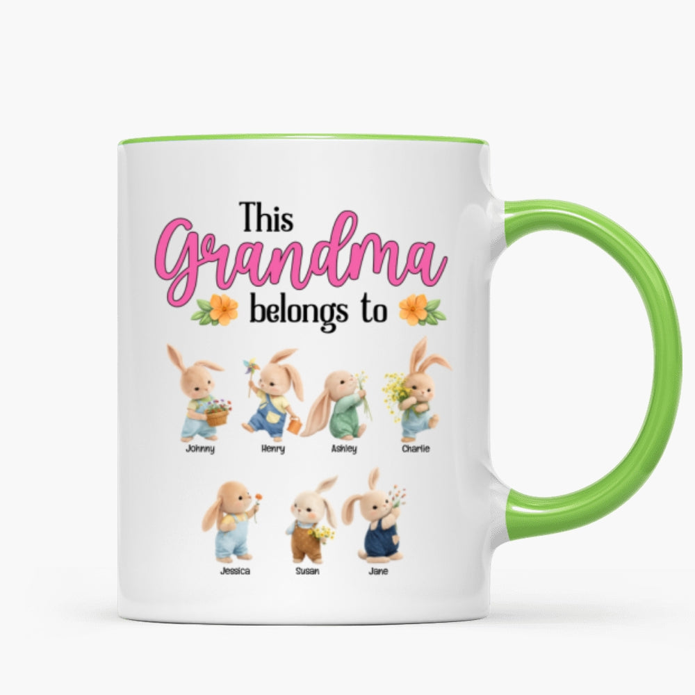 This Grandma Belongs To - Personalized Mug - Easter Gift For Grandma