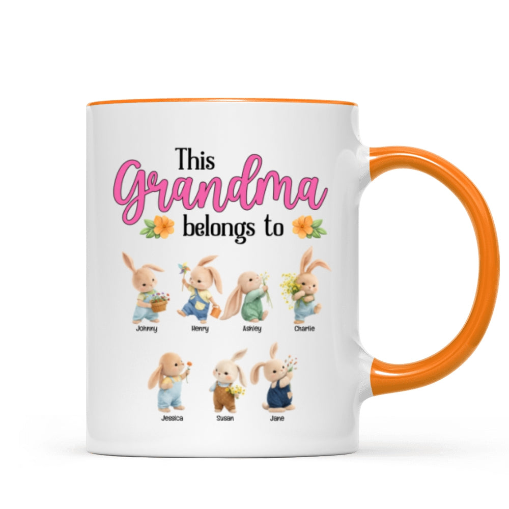 This Grandma Belongs To - Personalized Mug - Easter Gift For Grandma