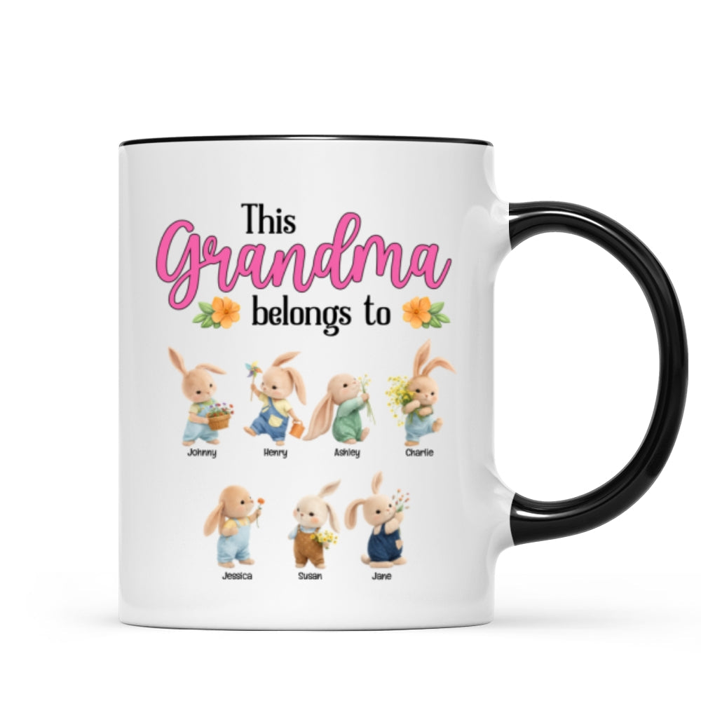 This Grandma Belongs To - Personalized Mug - Easter Gift For Grandma