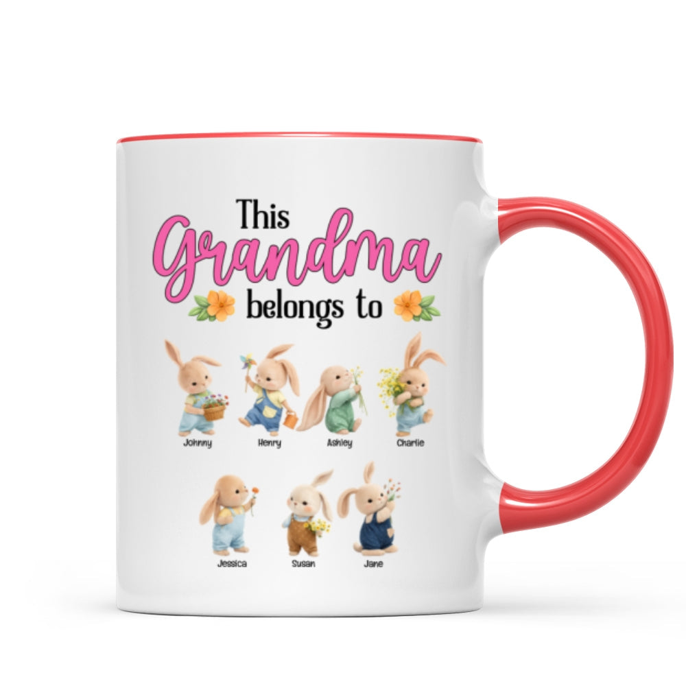 This Grandma Belongs To - Personalized Mug - Easter Gift For Grandma