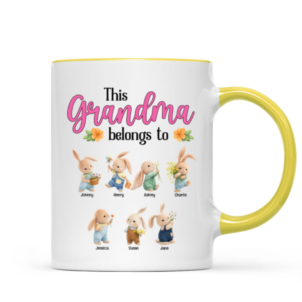 This Grandma Belongs To - Personalized Mug - Easter Gift For Grandma