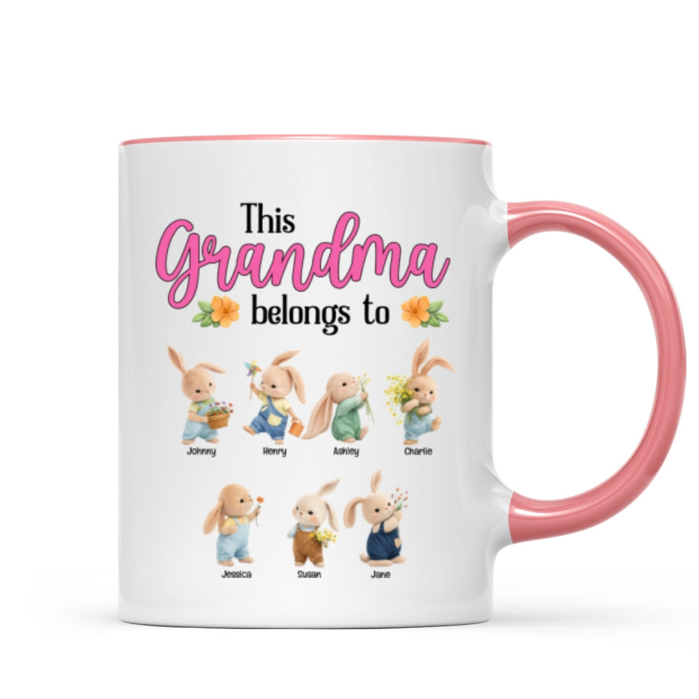 This Grandma Belongs To - Personalized Mug - Easter Gift For Grandma