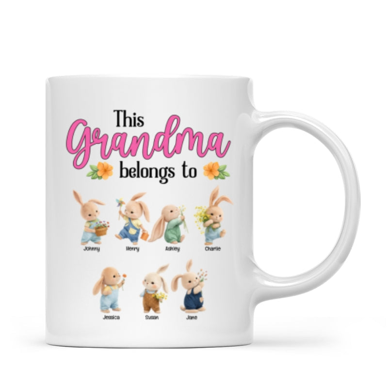 This Grandma Belongs To - Personalized Mug - Easter Gift For Grandma