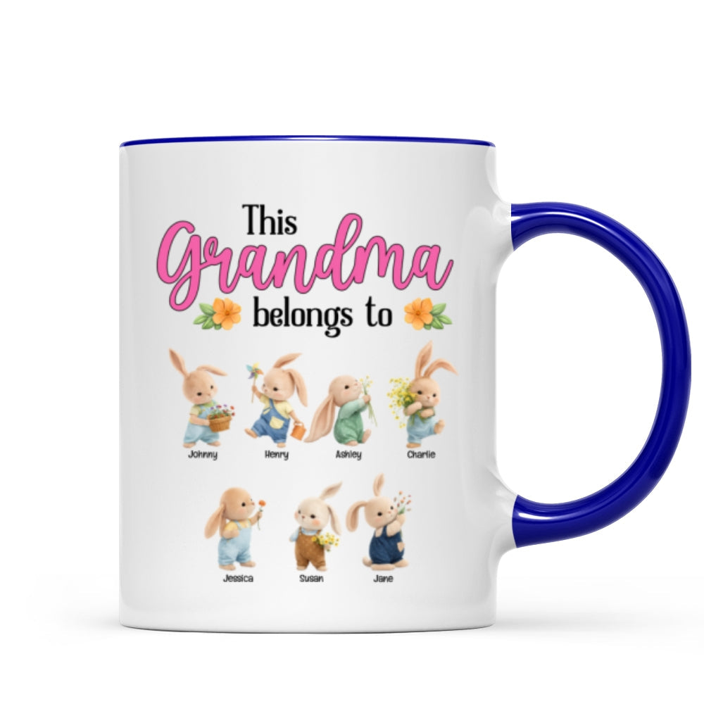 This Grandma Belongs To - Personalized Mug - Easter Gift For Grandma