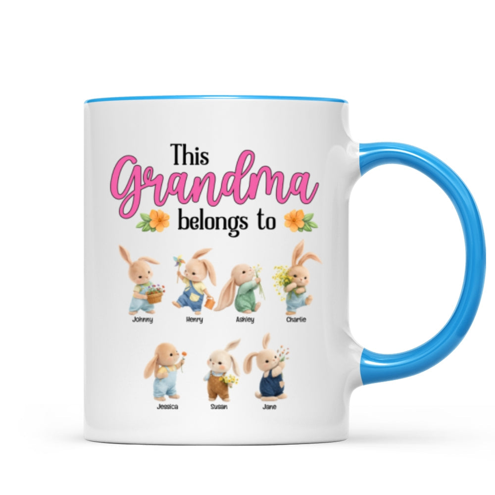 This Grandma Belongs To - Personalized Mug - Easter Gift For Grandma