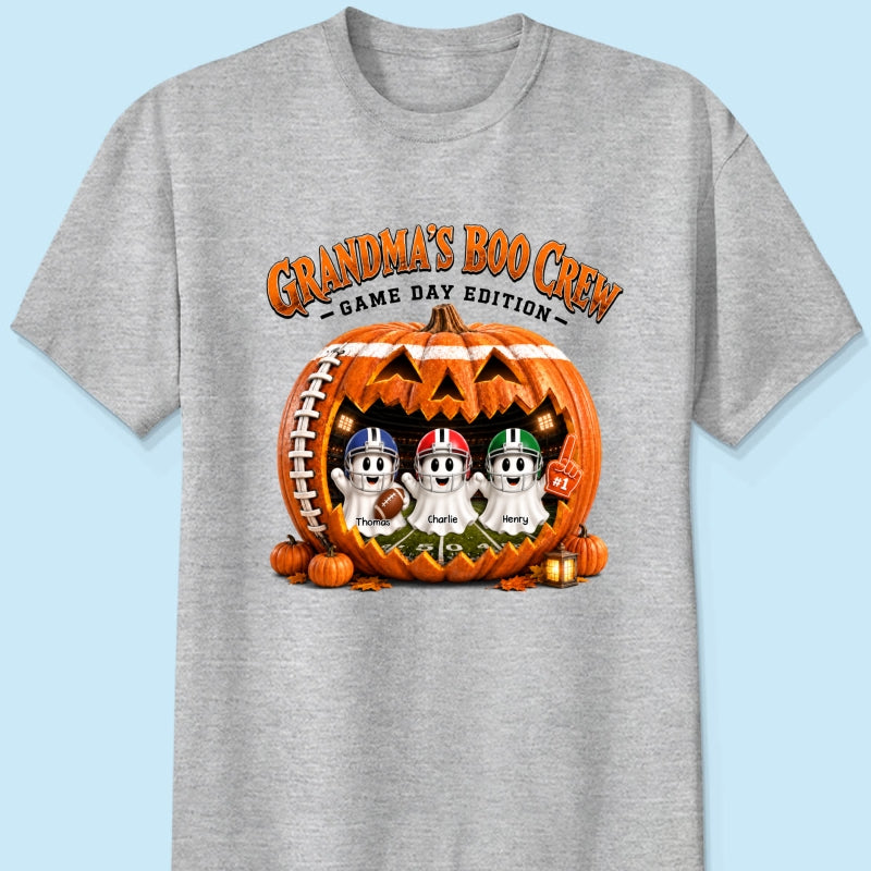 Grandma's Boo Crew Game Day Edition - Personalized Shirt - Halloween Gift, Gift For Grandma