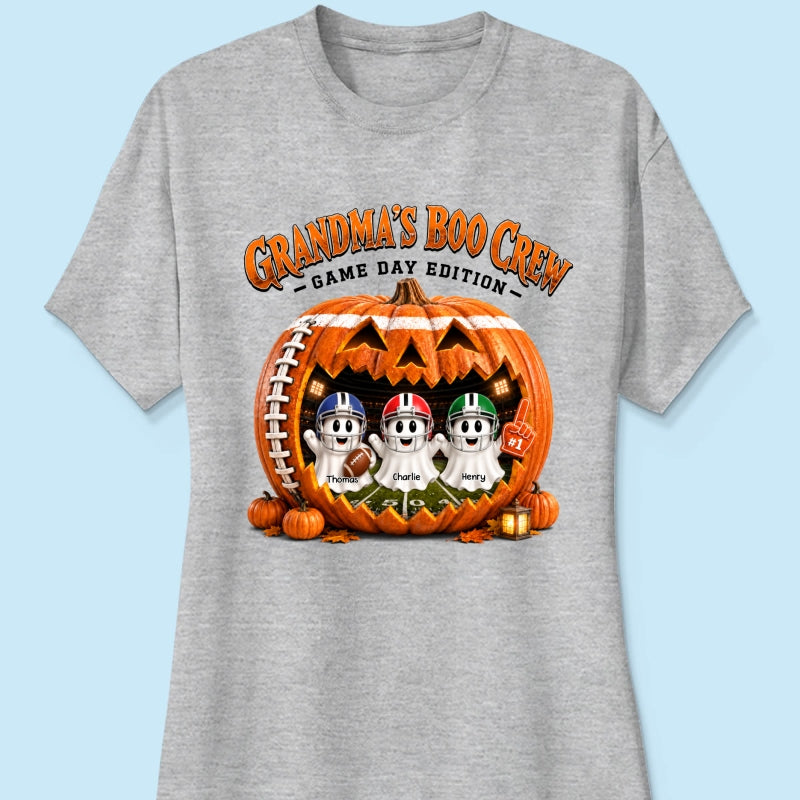 Grandma's Boo Crew Game Day Edition - Personalized Shirt - Halloween Gift, Gift For Grandma