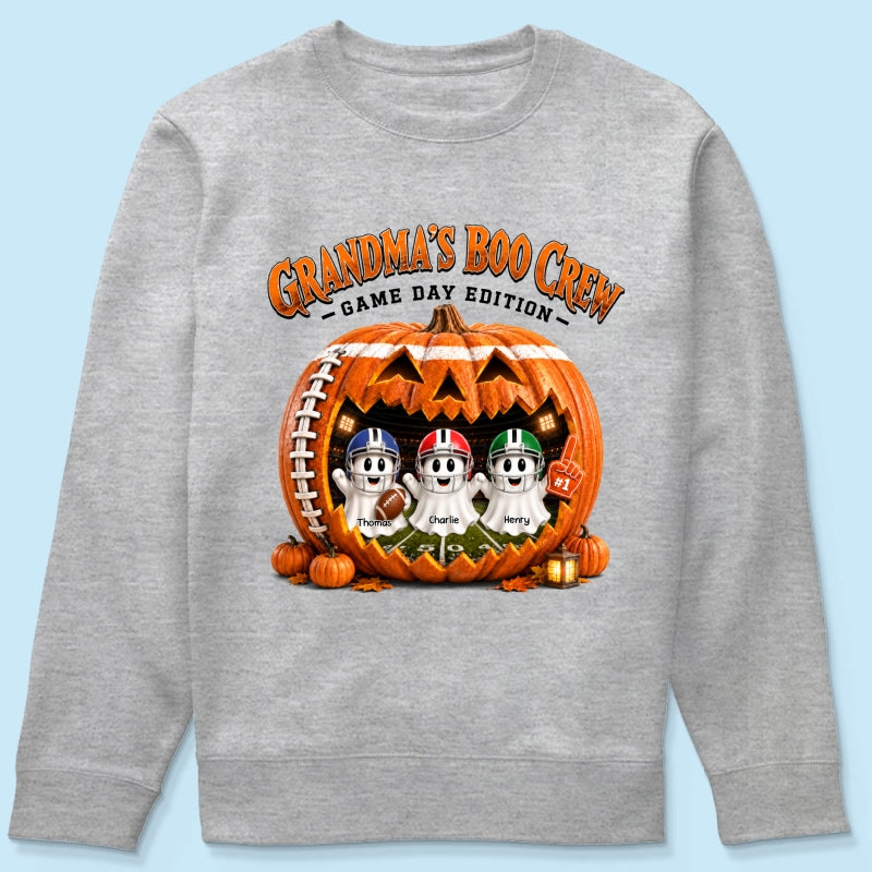 Grandma's Boo Crew Game Day Edition - Personalized Shirt - Halloween Gift, Gift For Grandma
