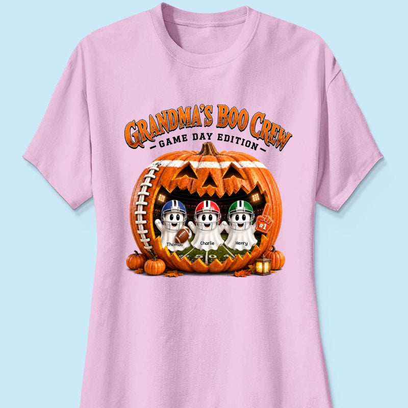 Grandma's Boo Crew Game Day Edition - Personalized Shirt - Halloween Gift, Gift For Grandma