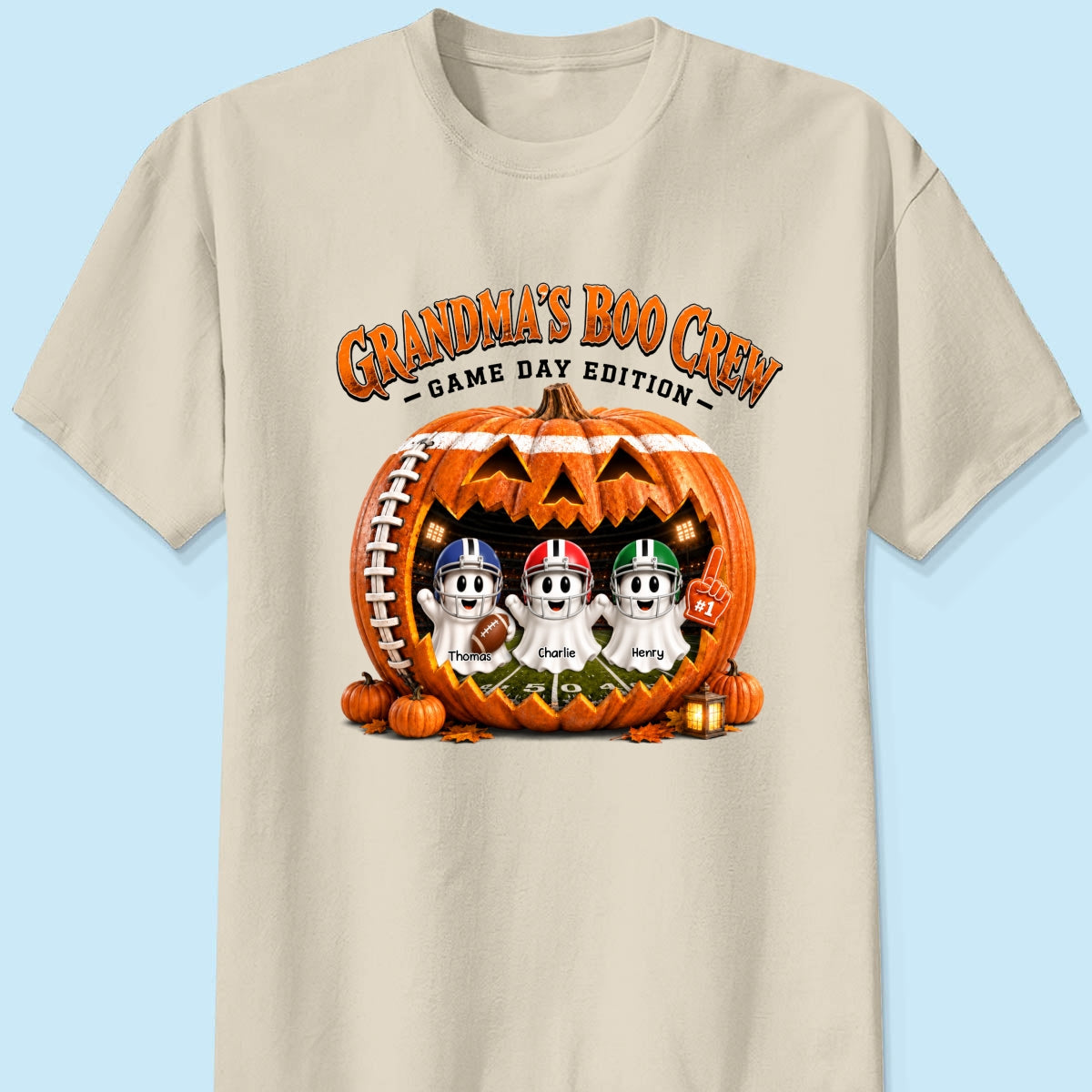 Grandma's Boo Crew Game Day Edition - Personalized Shirt - Halloween Gift, Gift For Grandma