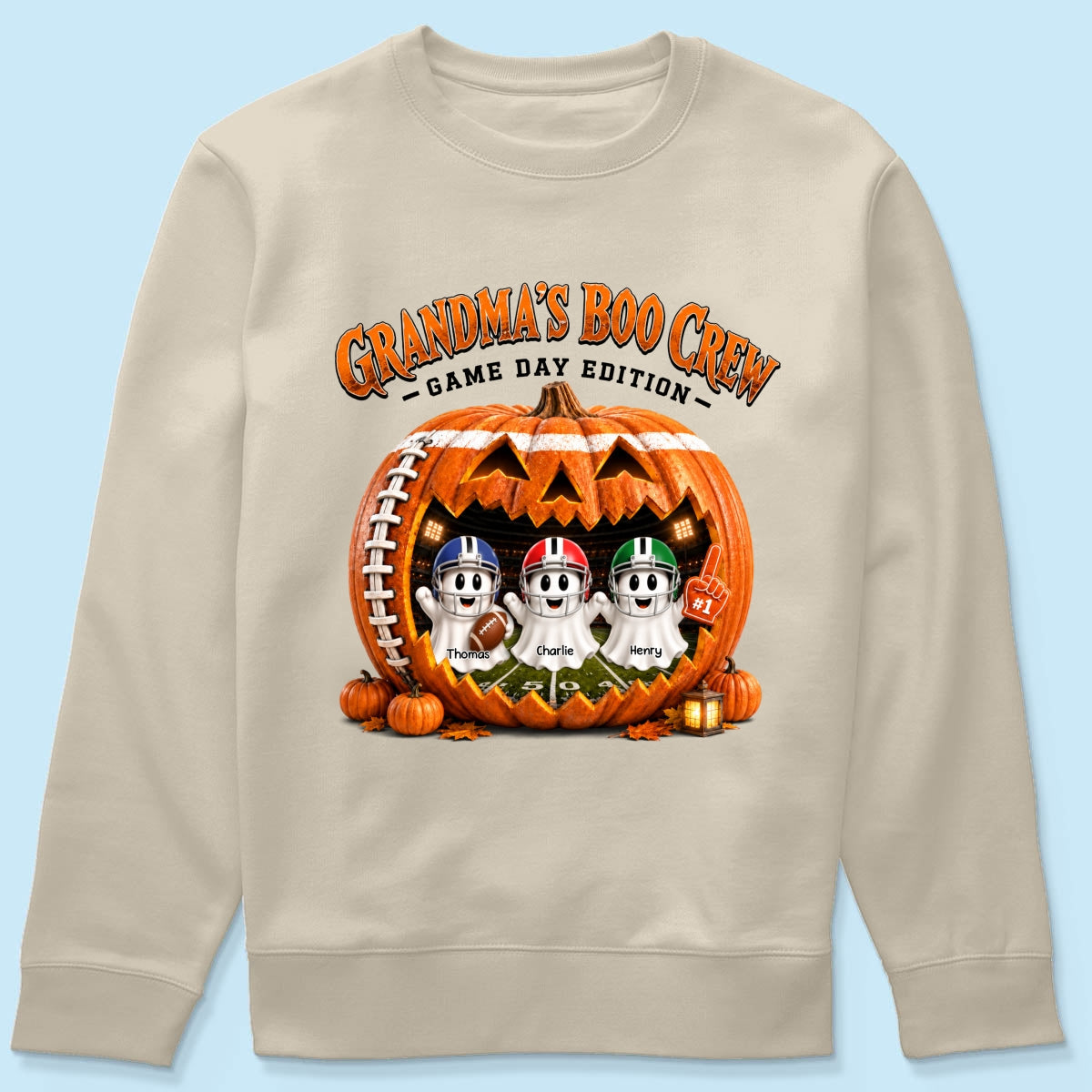 Grandma's Boo Crew Game Day Edition - Personalized Shirt - Halloween Gift, Gift For Grandma