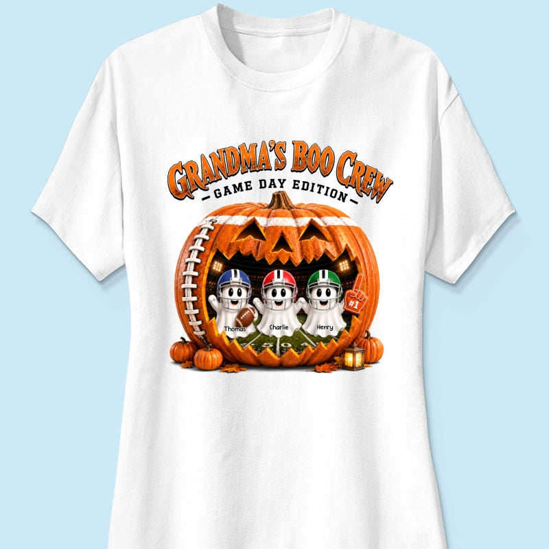 Grandma's Boo Crew Game Day Edition - Personalized Shirt - Halloween Gift, Gift For Grandma