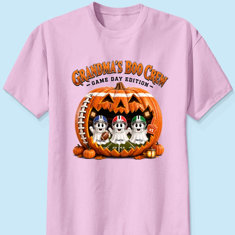 Grandma's Boo Crew Game Day Edition - Personalized Shirt - Halloween Gift, Gift For Grandma