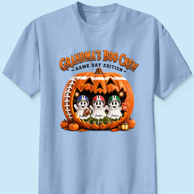 Grandma's Boo Crew Game Day Edition - Personalized Shirt - Halloween Gift, Gift For Grandma