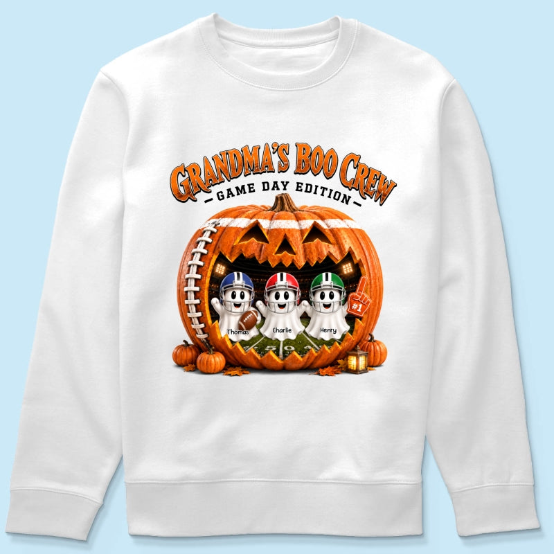 Grandma's Boo Crew Game Day Edition - Personalized Shirt - Halloween Gift, Gift For Grandma