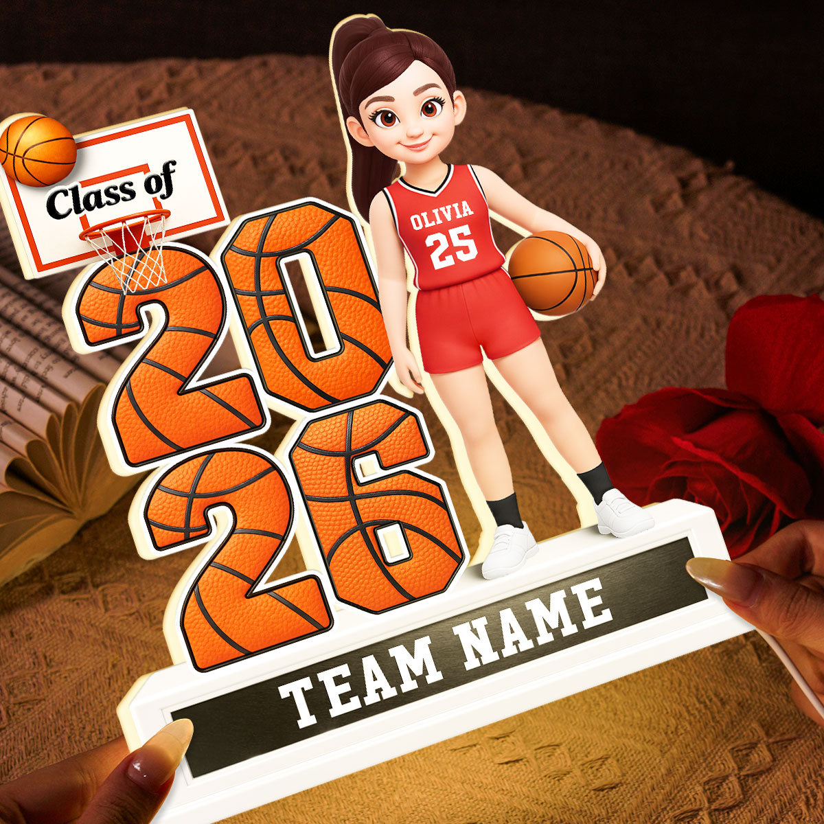 Basketball Senior Class Of 2026 2027 - Personalized Light Box - Graduation Gift For Son, Daughter