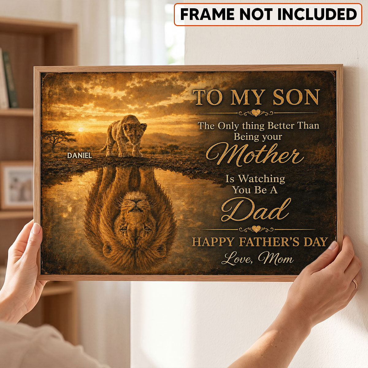Lion To My Son - Personalized Poster - Father' Day Gift For Son