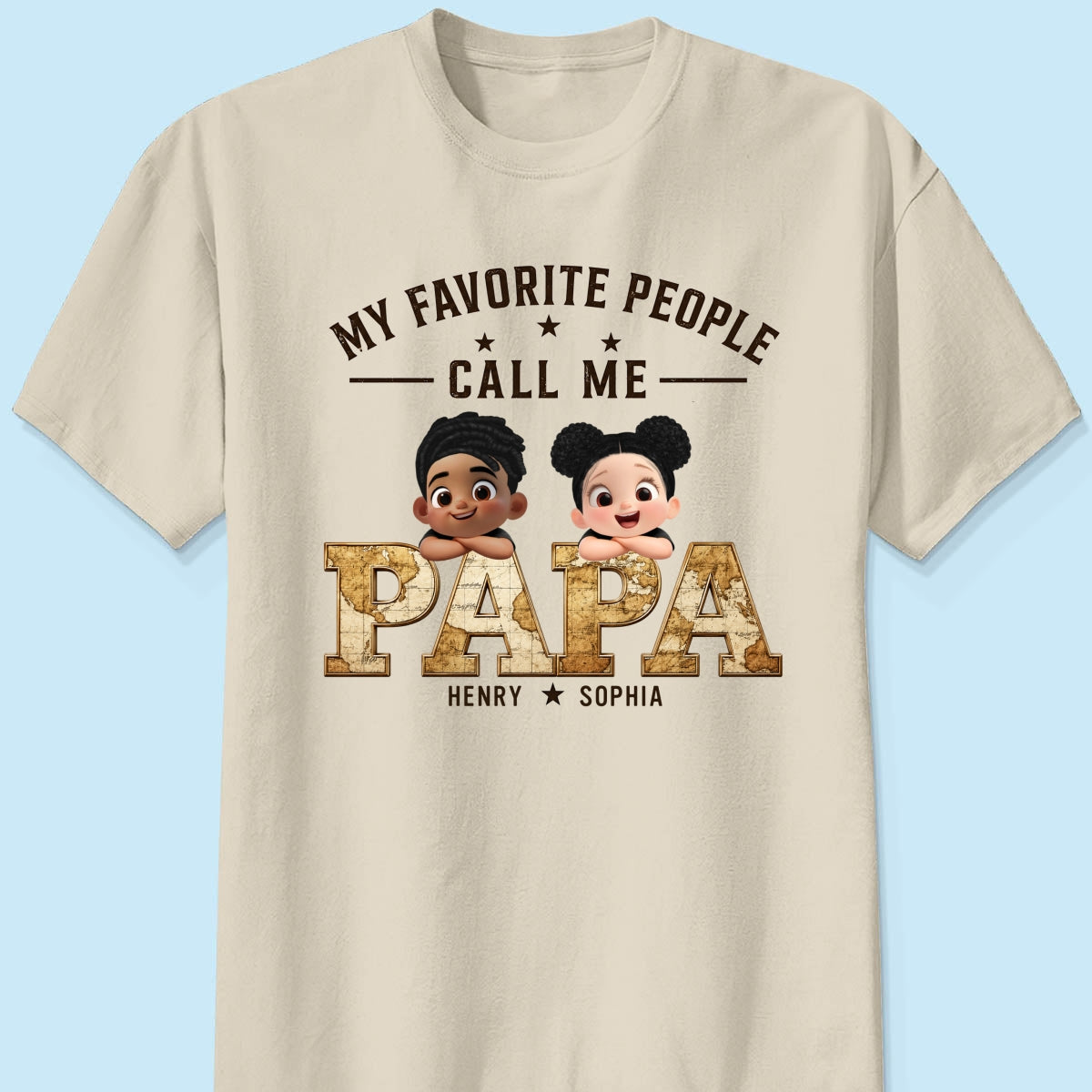 My Favorite People Call Me Grandpa - Personalized Shirt - Father's Day Gift for Dad, Grandpa, Husband