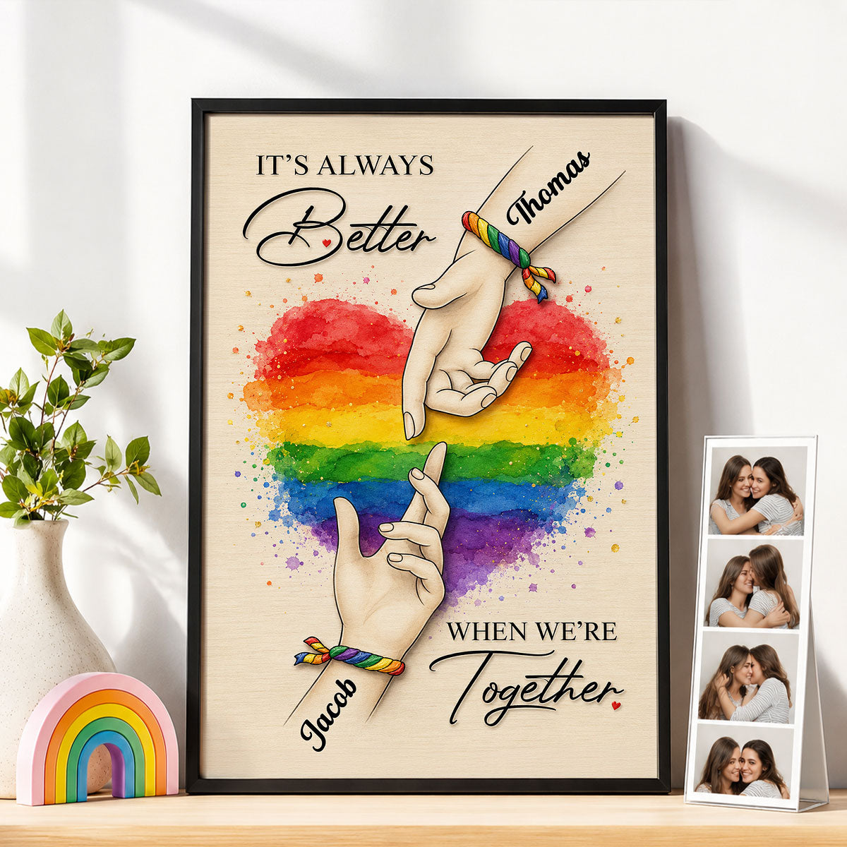 It's Always Better When We're Together - Personalized Poster - Gift For Couple, Happy Pride Month