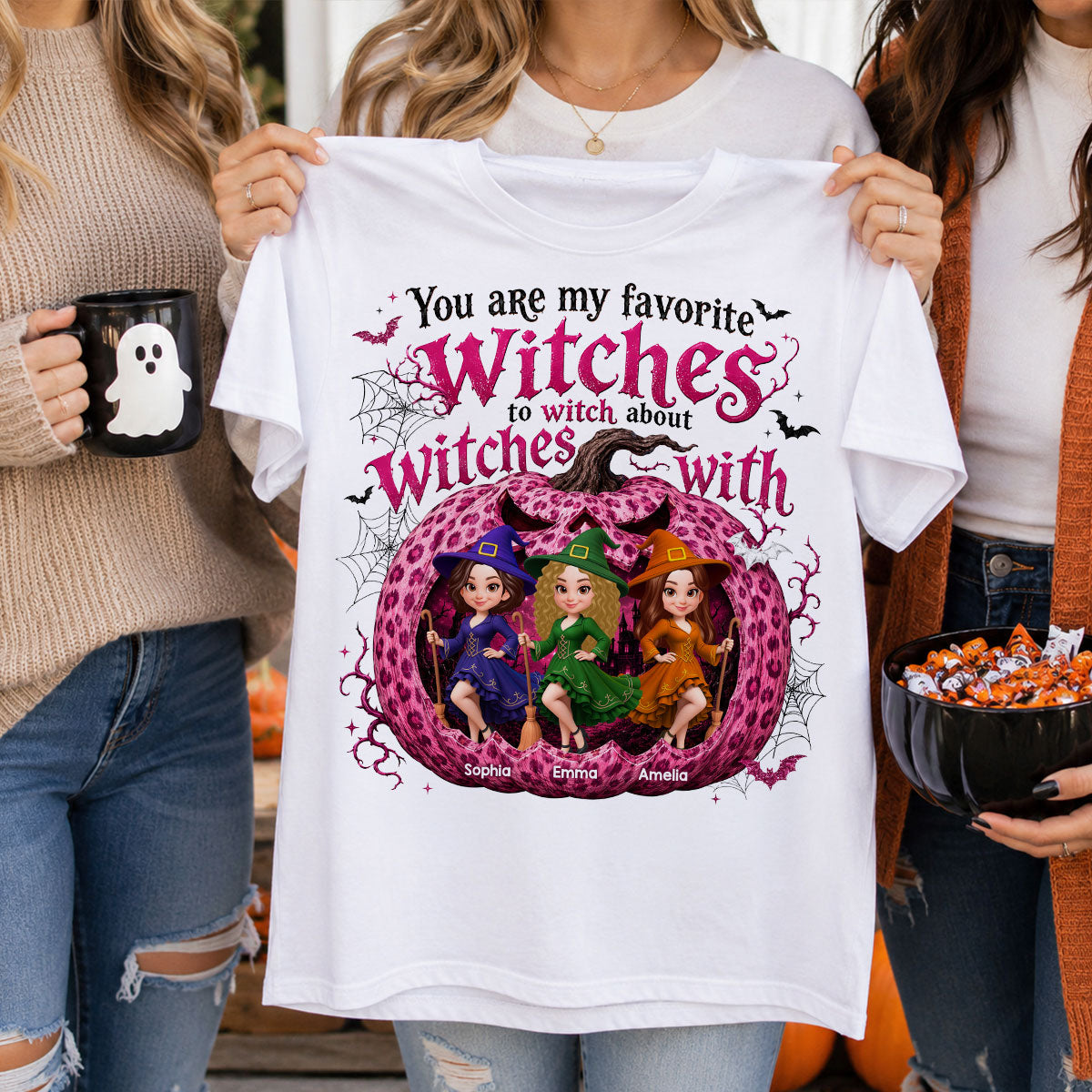 You Are My Favorite Witch Besties Halloween - Personalized Shirt - Halloween Gift For Besties