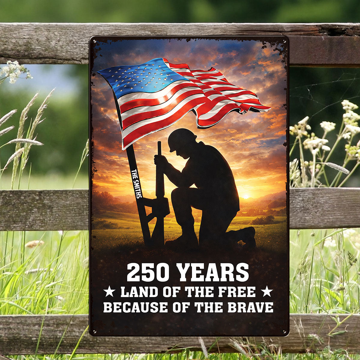 250 Years Of Defending Liberty - Personalized Metal Sign - America 250th Anniversary, Personalized Gifts For Family