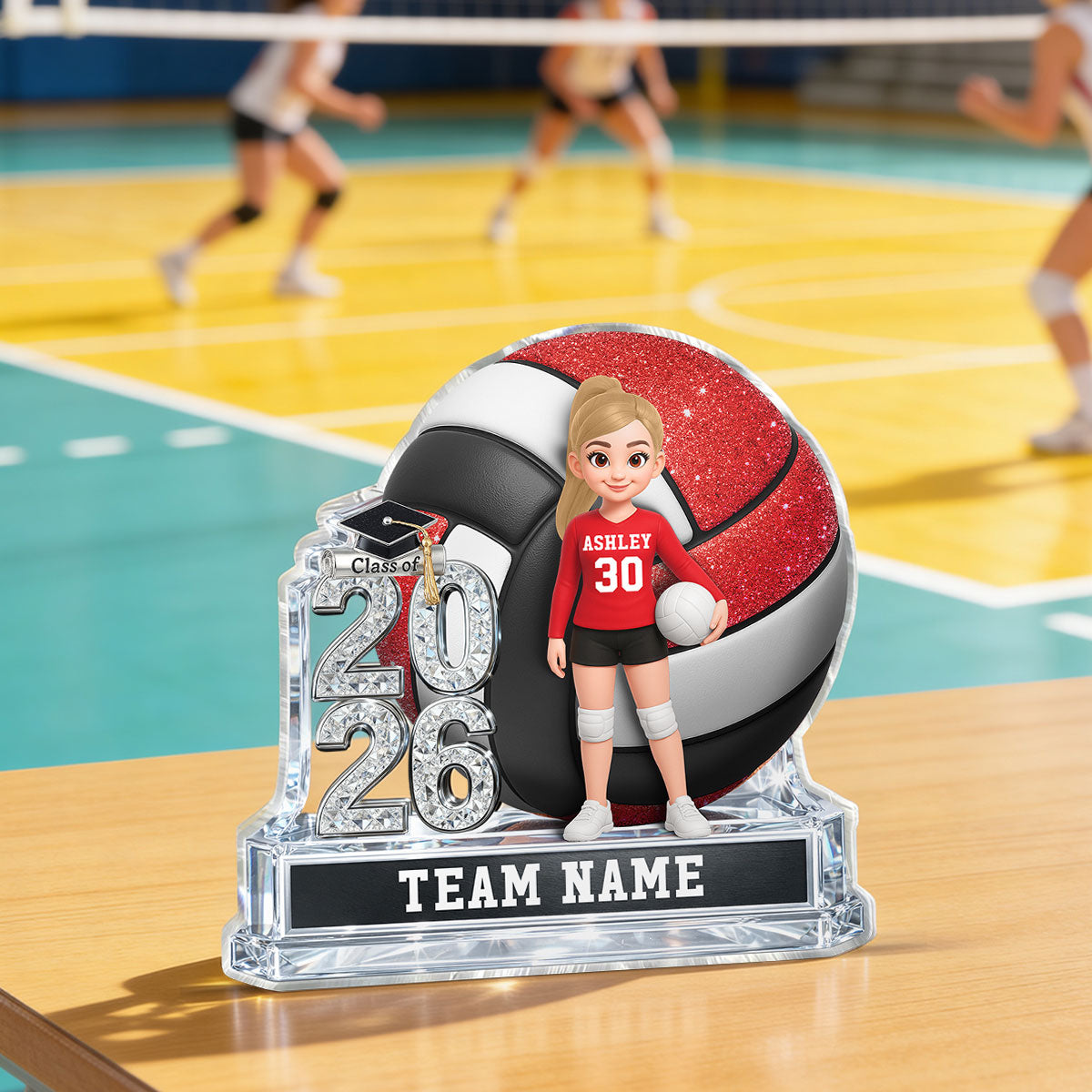 Volleyball Senior Keepsake 2D Flat - Personalized Acrylic Block Plaque - Graduation Gift For Daughter, Son Graduates, Class of 2026