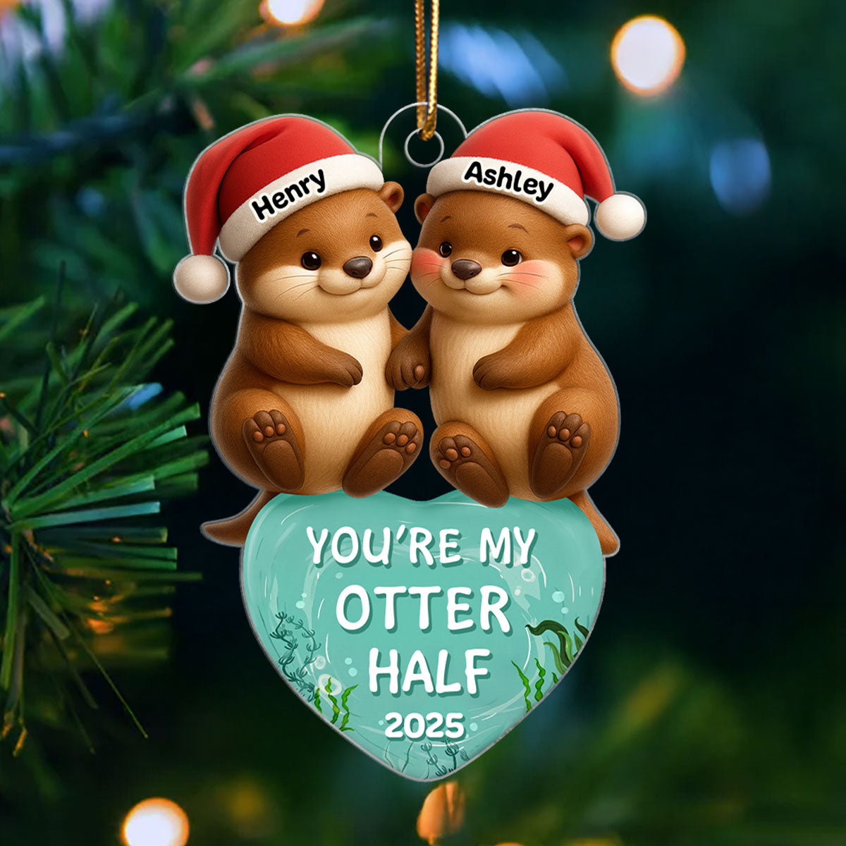 You’re My Otter Half - Personalized Acrylic Ornament - Christmas Gift for Couple