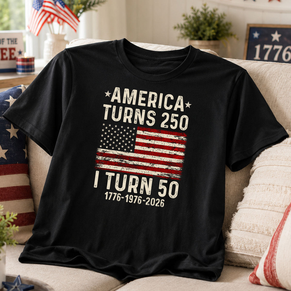 America Turns 250 Personalized Shirt - Birthday Gift for Him, for Her, 250th Anniversary