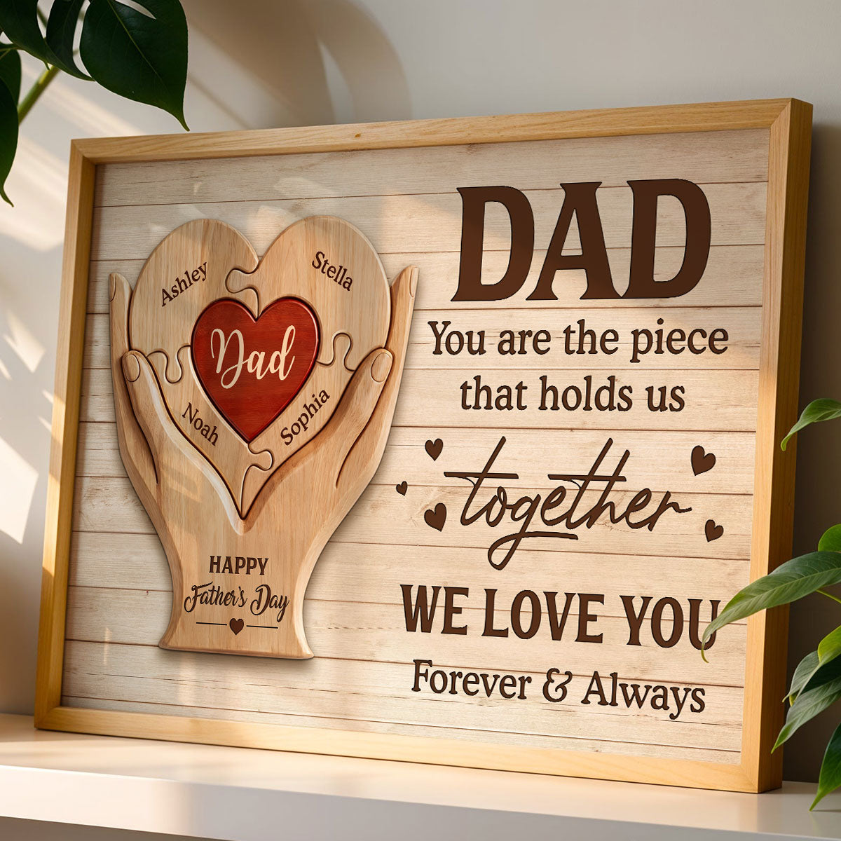 Dad You Are The Piece That Holds Us Together - Personalized Poster - Father's Day Gift For Dad, Husband