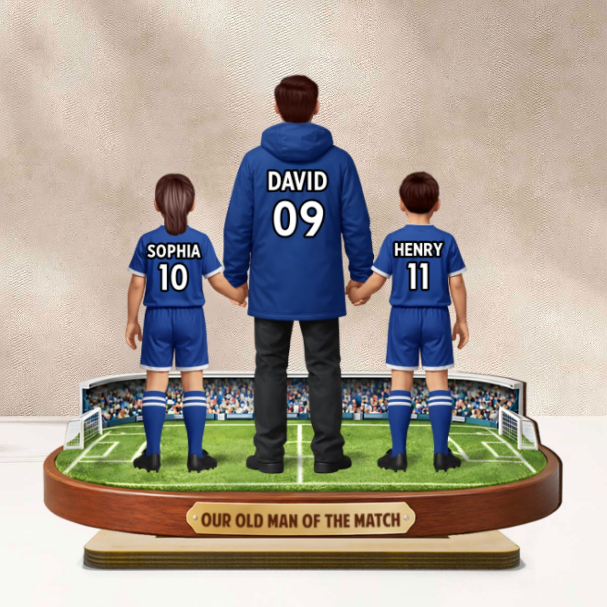 My Old Man Of The Match - Personalised 2-Layered Wooden Plaque - UK  Gift For Football Dad