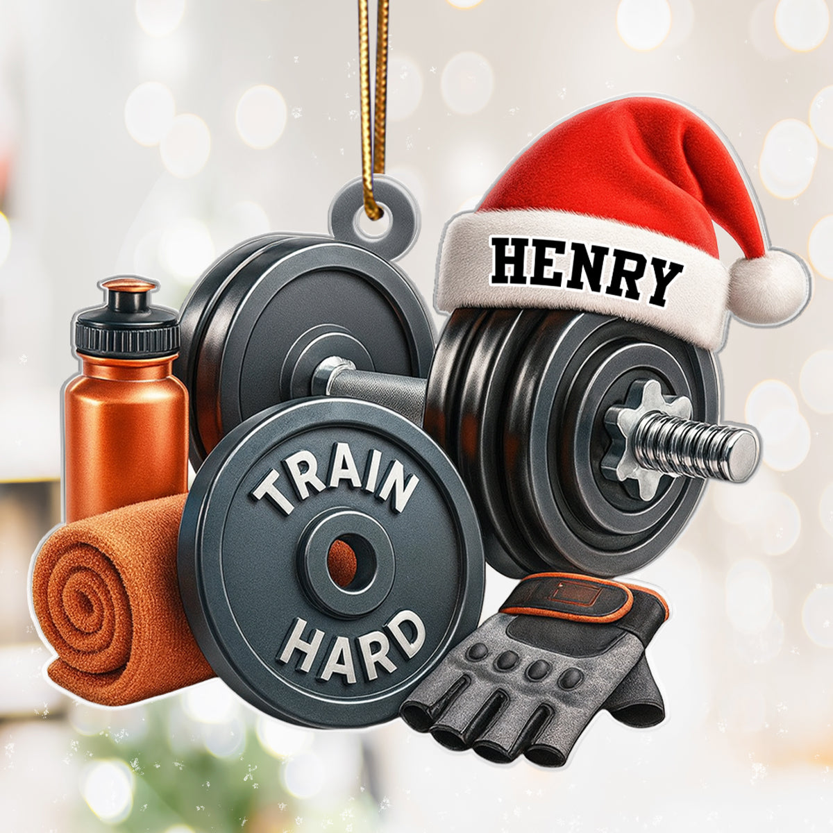 Stronger Every Single Day – Personalized Acrylic Ornament – Motivational Gift for Gym Lovers