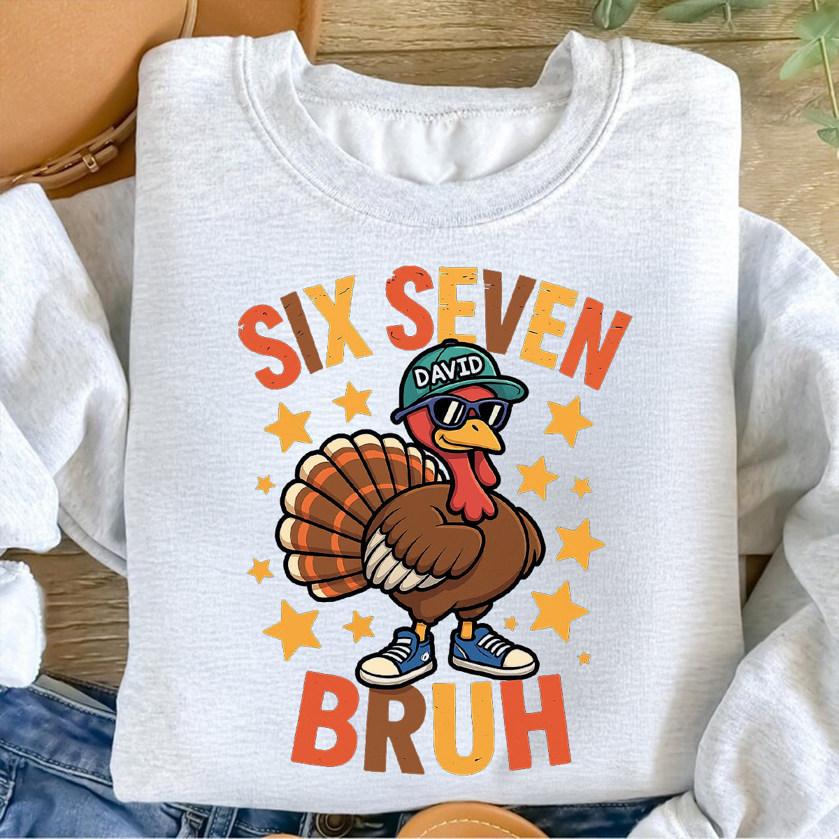 Viral Six Seven 67 Gen Z Funny Teen Slang Thanksgiving - Personalized Shirt - Christmas Gift for Daughter, Son, Grandkids