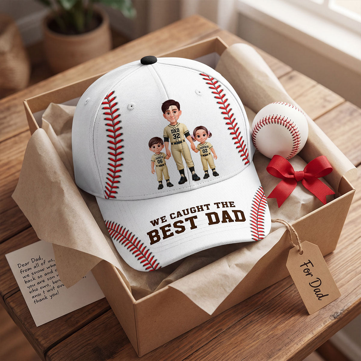 We Caught The Best Baseball Dad - Personalized Classic Cap - Father's Day Gift For Baseball Dad, Husband