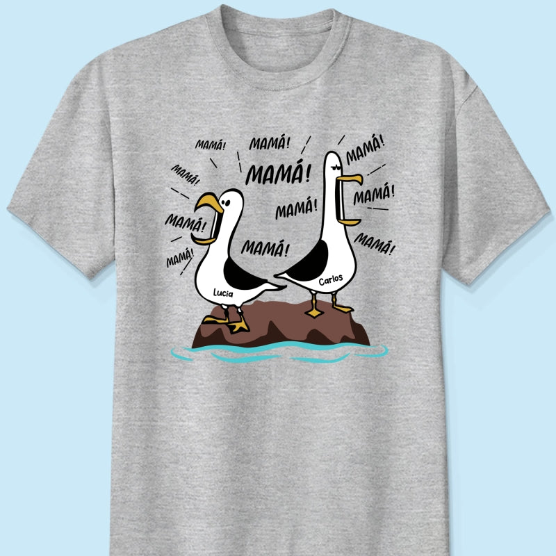Gaviota Mamá Mamá Mamá - Camiseta Personalizada - Regalo Divertido del Día de la Madre para Mamá