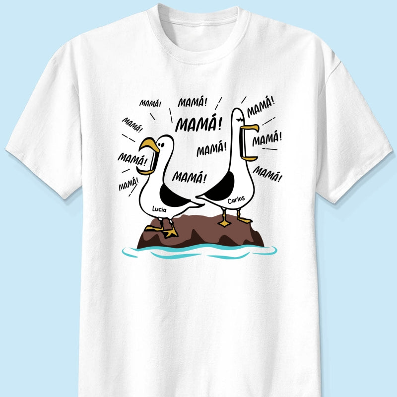 Gaviota Mamá Mamá Mamá - Camiseta Personalizada - Regalo Divertido del Día de la Madre para Mamá