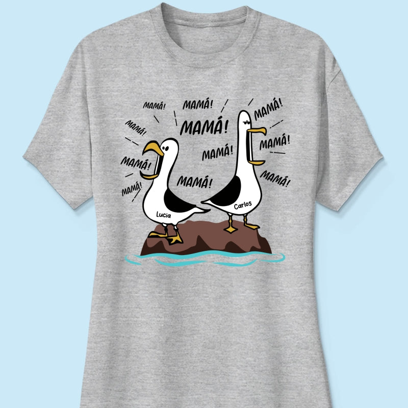 Gaviota Mamá Mamá Mamá - Camiseta Personalizada - Regalo Divertido del Día de la Madre para Mamá