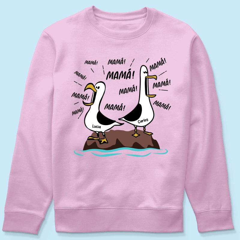 Gaviota Mamá Mamá Mamá - Camiseta Personalizada - Regalo Divertido del Día de la Madre para Mamá