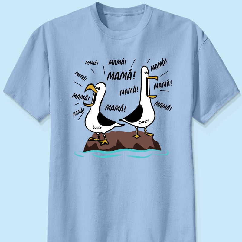 Gaviota Mamá Mamá Mamá - Camiseta Personalizada - Regalo Divertido del Día de la Madre para Mamá