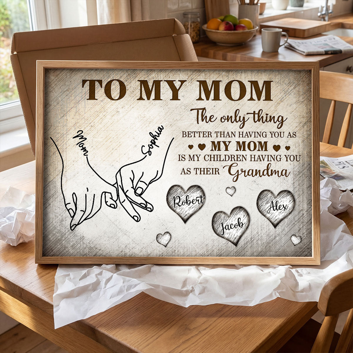 To My Mom The Only Thing - Personalized Poster - Mother's Day Gift For Mom, Grandma