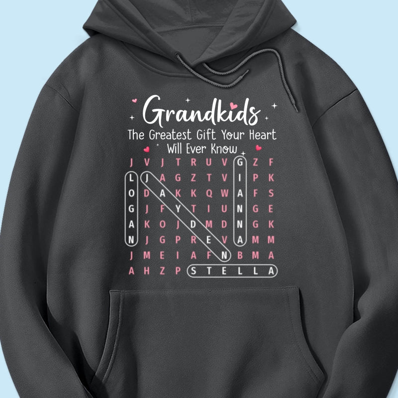 The Greatest Gift You Ever Know Word Search Puzzle Art - Personalized Shirt - Gift For Grandma