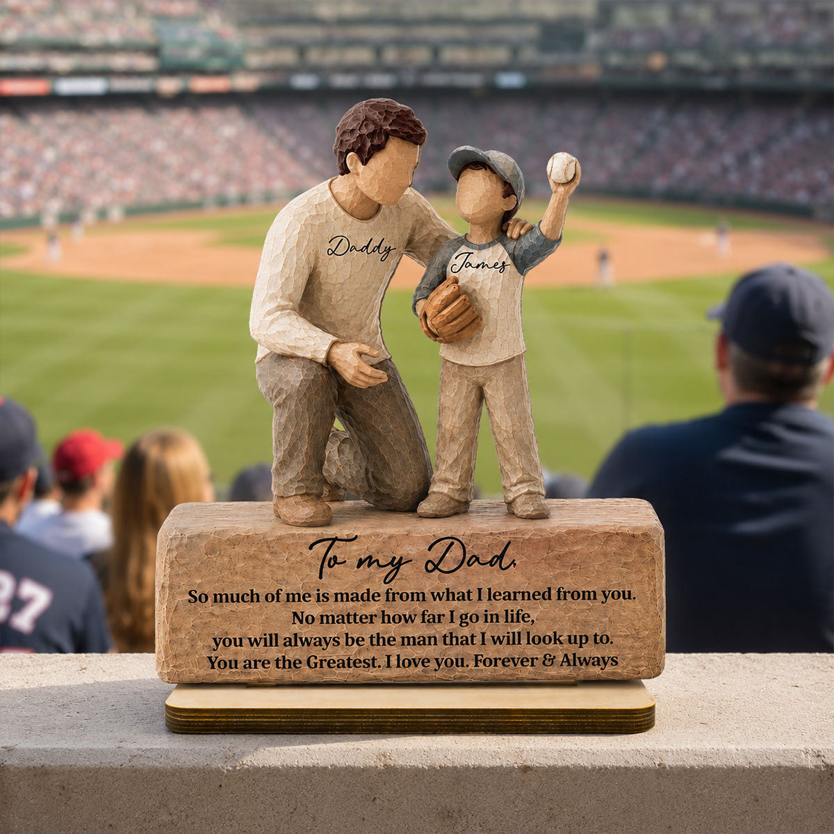 You Are The Greatest Father & Son 2D Flat Printed - Personalized 2-Layered Wooden Plaque - Sentimental  Gift For Dad From Son
