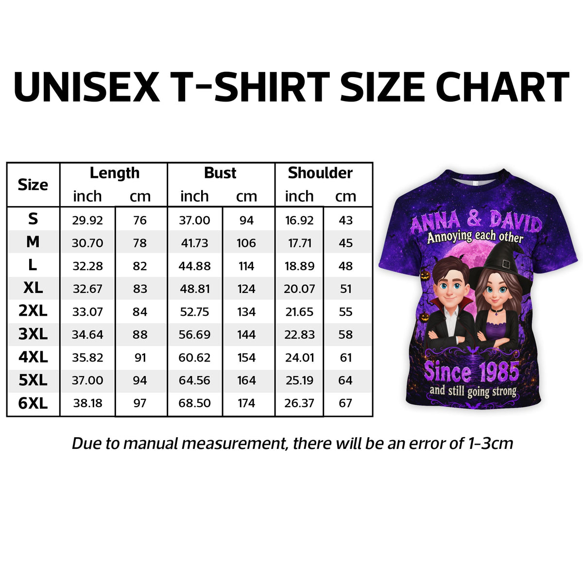 Full Moon Halloween Couple - Personalized Shirt - Halloween Matching Shirts for Couple, Anniversary Gift for Him, for Her