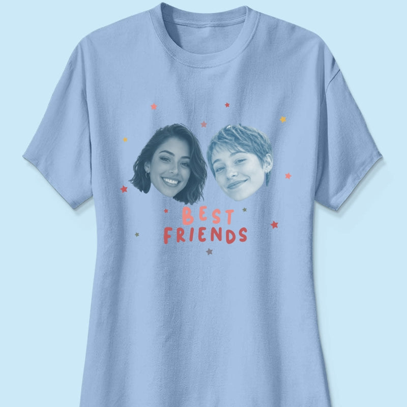 Vintage Best Friend Custom Photo - Personalized Shirt - Friendship Gift, Birthday Gift for Friend, BFF Birthday Gift Idea