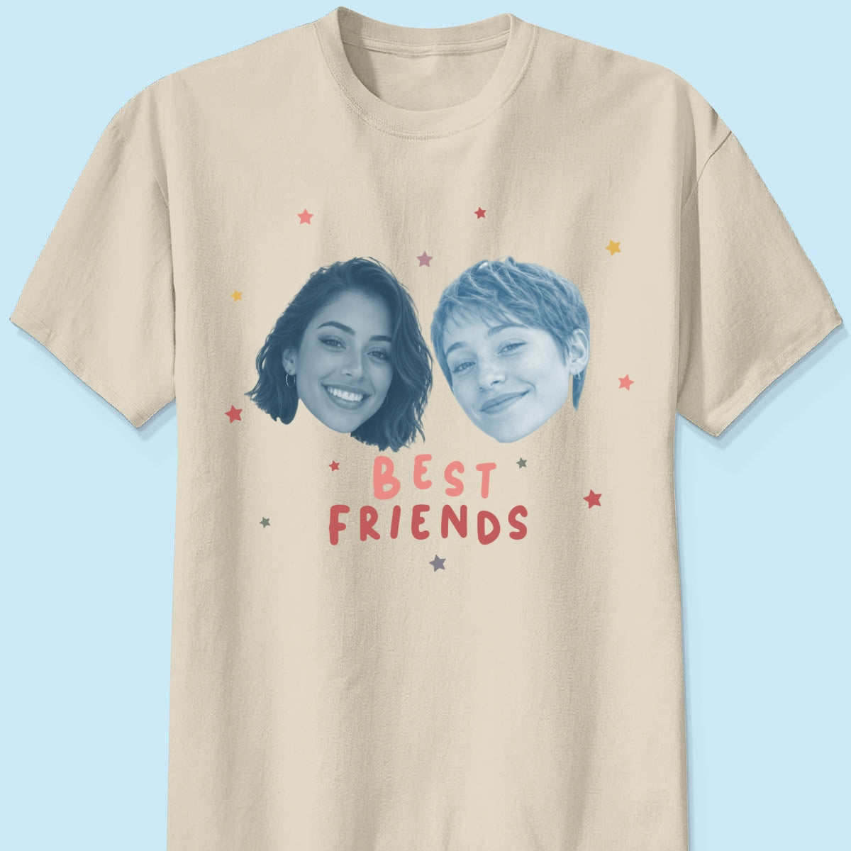Vintage Best Friend Custom Photo - Personalized Shirt - Friendship Gift, Birthday Gift for Friend, BFF Birthday Gift Idea
