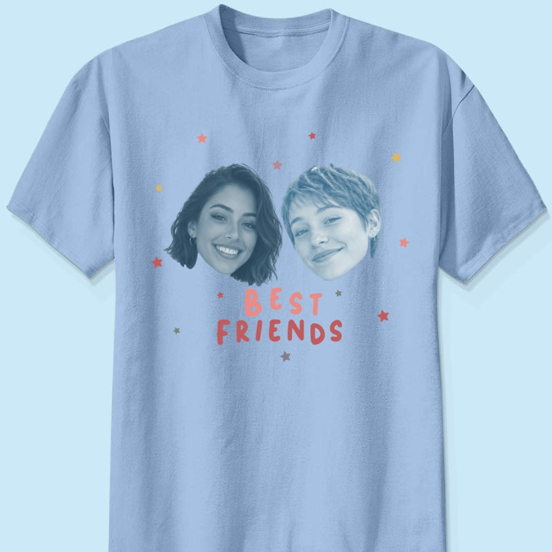 Vintage Best Friend Custom Photo - Personalized Shirt - Friendship Gift, Birthday Gift for Friend, BFF Birthday Gift Idea