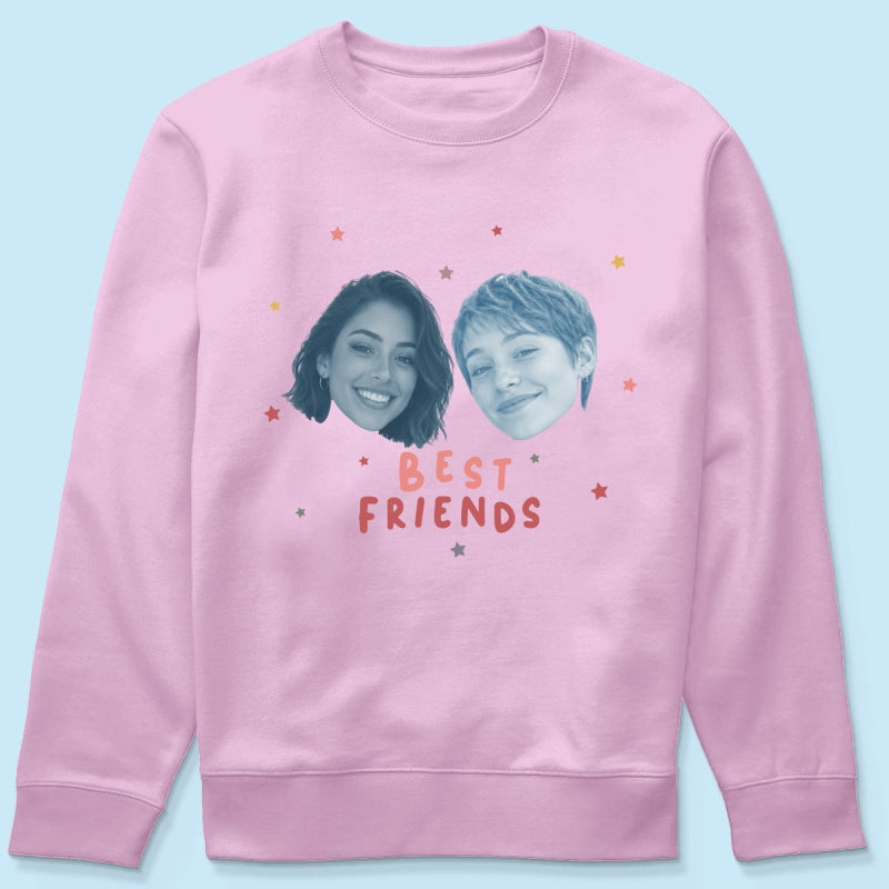 Vintage Best Friend Custom Photo - Personalized Shirt - Friendship Gift, Birthday Gift for Friend, BFF Birthday Gift Idea