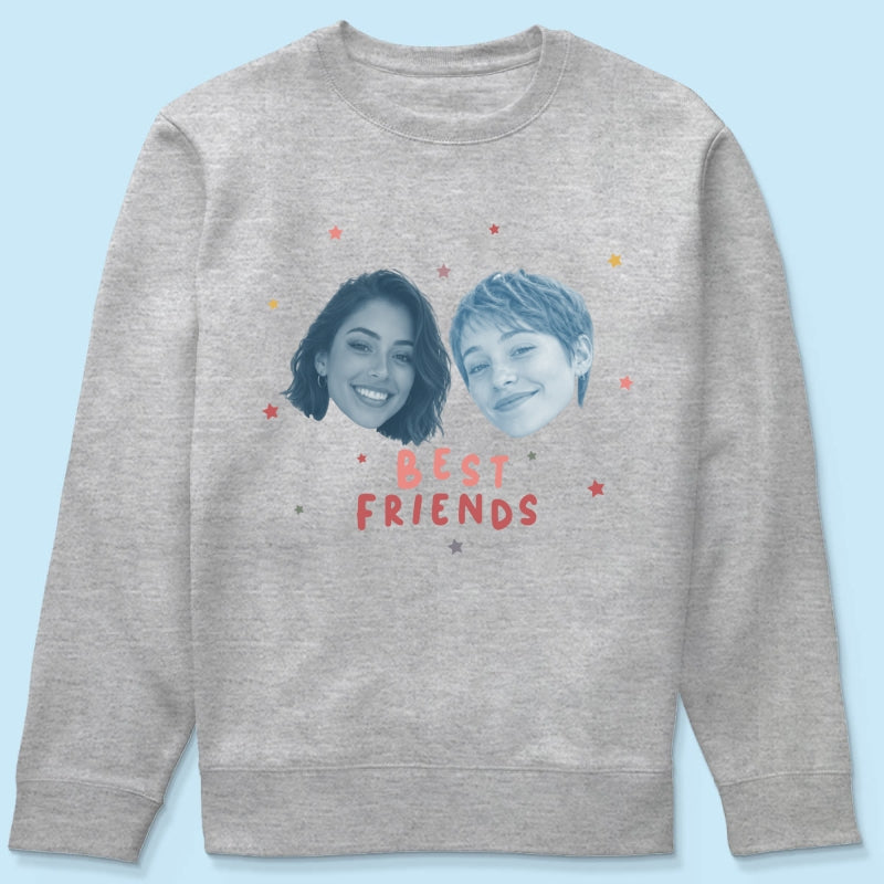 Vintage Best Friend Custom Photo - Personalized Shirt - Friendship Gift, Birthday Gift for Friend, BFF Birthday Gift Idea