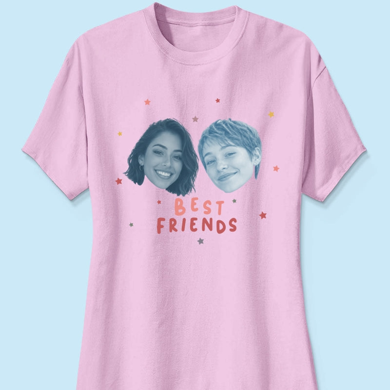 Vintage Best Friend Custom Photo - Personalized Shirt - Friendship Gift, Birthday Gift for Friend, BFF Birthday Gift Idea