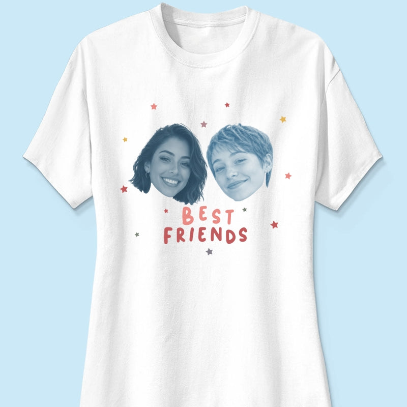 Vintage Best Friend Custom Photo - Personalized Shirt - Friendship Gift, Birthday Gift for Friend, BFF Birthday Gift Idea
