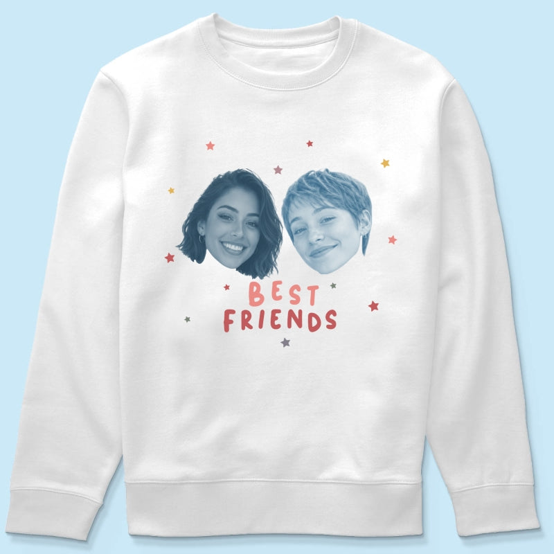 Vintage Best Friend Custom Photo - Personalized Shirt - Friendship Gift, Birthday Gift for Friend, BFF Birthday Gift Idea